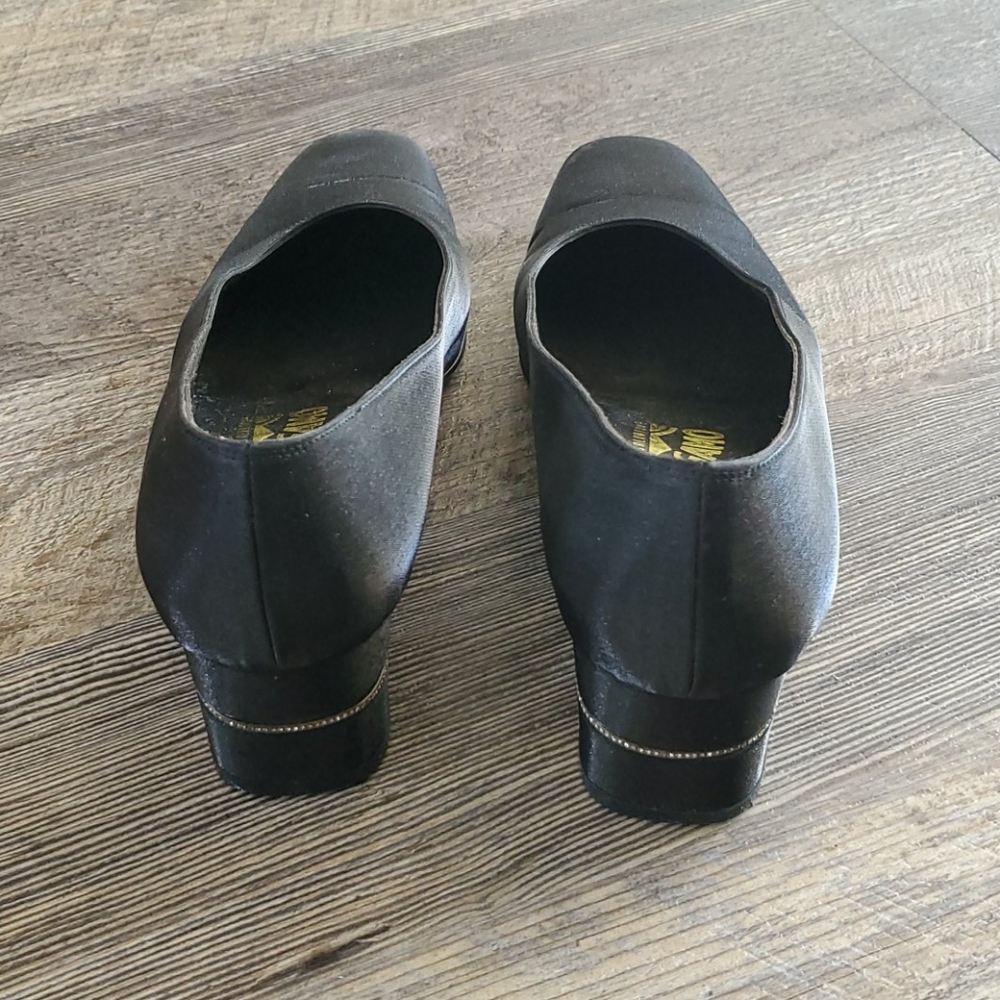 Salvatore Ferragamo black fabric shoes size 8C - Picture 4 of 11